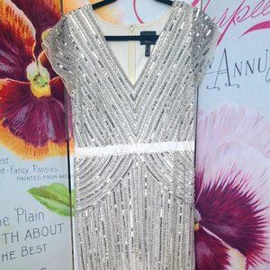 Gatsby Wedding Dress Adrianna Papell Size 10